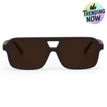 Load image into Gallery viewer, Atlas - Brown Squared Sunglasses
