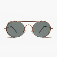 Load image into Gallery viewer, Copper Steampunk Sunglass with Folding Side Shields - Bram 5
