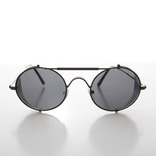 Load image into Gallery viewer, Black Steampunk Sunglass with Folding Side Shields - Bram 4
