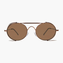 Load image into Gallery viewer, Copper Steampunk Sunglass with Folding Side Shields - Bram 5
