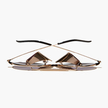 Load image into Gallery viewer, Gold Steampunk Sunglass with Folding Side Shields - Bram 6
