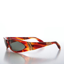 Load image into Gallery viewer, Mod Wrap Around Vintage Sunglasses - Brower
