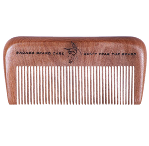 Badass Wood Beard Comb
