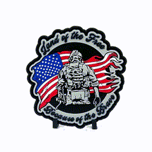 Load image into Gallery viewer, Land of the Free Because of the Brave - 3.75 inch PVC Patch
