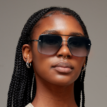 Load image into Gallery viewer, Bella Midnight - Tangle Free Aviator Sunglasses
