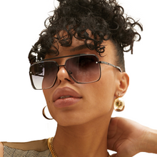 Load image into Gallery viewer, Bella - Midnight Oversized Squared Aviators
