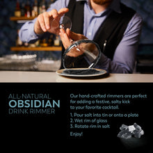 Load image into Gallery viewer, Black Obsidian Salt Cocktail Rimmer
