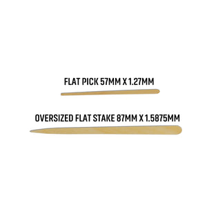 10000 Qty Oversized Flat Birchwood Stakes In Cardboard Reusable Box