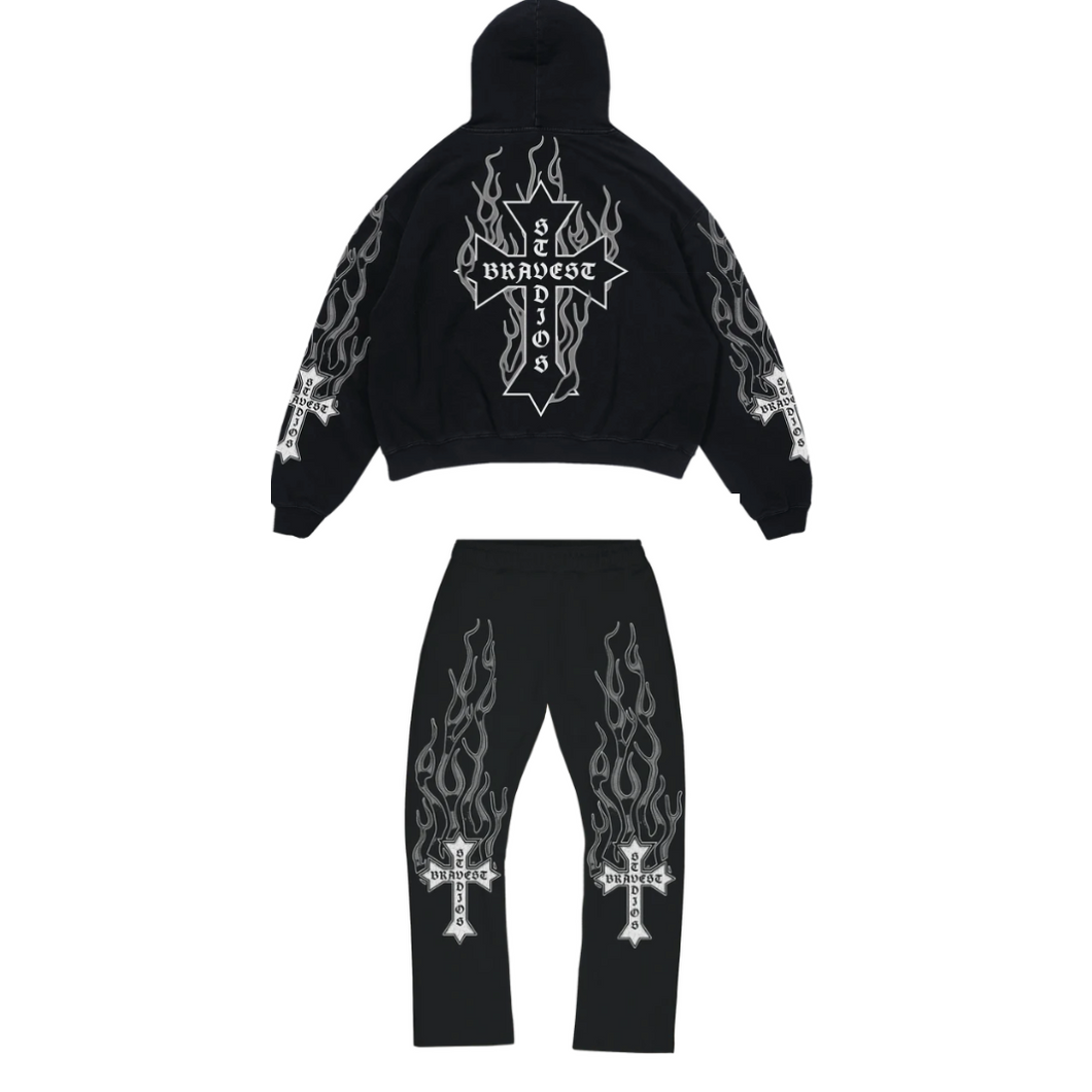 Bravest Flames Sweatsuit (Grey)