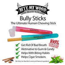 Load image into Gallery viewer, Bully Stick 4&quot; All Natural Birchwood Flavored Human Chewing Sticks Available In Cinnamon And Mint
