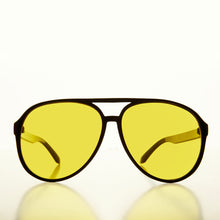 Load image into Gallery viewer, 90s Large Yellow Lens Aviator Sunglasses - Calzini
