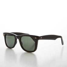 Load image into Gallery viewer, Classic Black Square Sunglass with Glass Lens - Campbell
