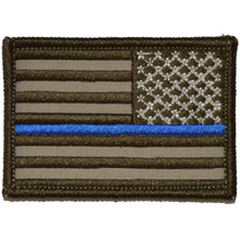 Load image into Gallery viewer, Reverse Thin Blue Line Police US Flag - 2x3 Patch
