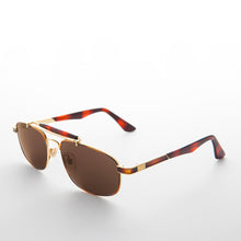 Load image into Gallery viewer, Narrow Rectangular Vintage PIlot Sunglass - Chipper
