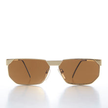 Load image into Gallery viewer, 80s Gold Polygon Frame Vintage Sunglass - Cliff
