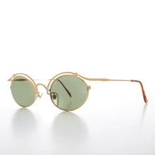 Load image into Gallery viewer, Gold Oval Eyelid Vintage Sunglasses  - Cohen
