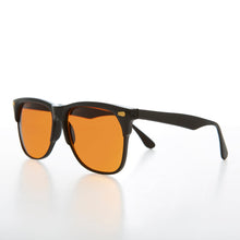 Load image into Gallery viewer, Amber Lens Horn Rim Vintage 80s Sunglass - Colby
