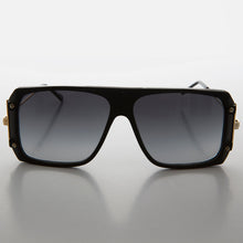 Load image into Gallery viewer, Flat Top Hip Hop 80s Vintage Sunglass with Gold Temples - Cool
