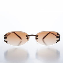 Load image into Gallery viewer, Slim Oval Lens 90s Sunglasses - Cruz
