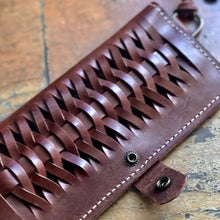 Load image into Gallery viewer, Woven Leather Fishtail Wallet - USA Made
