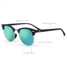 Load image into Gallery viewer, The Masters – Mirrored Aqua Clubmaster Sunglasses
