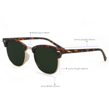 Load image into Gallery viewer, The Masters – Green Tortoise Clubmaster Sunglasses
