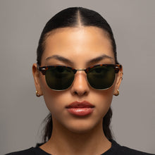 Load image into Gallery viewer, The Masters – Green Tortoise Clubmaster Sunglasses
