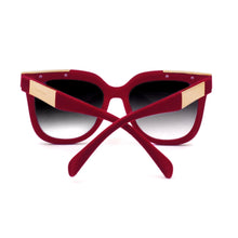 Load image into Gallery viewer, Coco - Red Velvet Frame Black Lens Wayfarer Sunglasses
