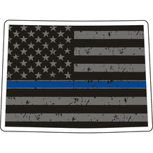 Load image into Gallery viewer, Distressed Thin Blue Line State Sticker - Choose Your State
