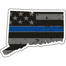 Load image into Gallery viewer, Distressed Thin Blue Line State Sticker - Choose Your State

