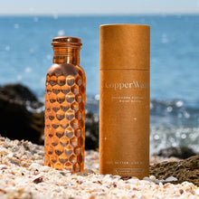 Load image into Gallery viewer, Special Edition Honeycomb Copper Ayurvedic Water Bottle
