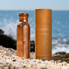 Load image into Gallery viewer, Special Edition Flower Mandala Copper Ayurvedic Water Bottle
