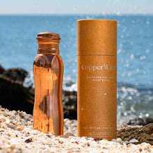 Load image into Gallery viewer, Special Edition Wave Copper Ayurvedic Water Bottle
