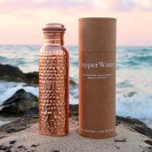 Load image into Gallery viewer, Handmade Polished Pure Copper Ayurvedic Water Bottle

