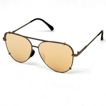 Load image into Gallery viewer, Cristina - Tangle Free - Mirrored Brown Aviator Sunglasses
