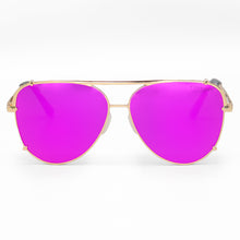 Load image into Gallery viewer, Cristina - Tangle Free - Mirrored Pink Aviator Sunglasses
