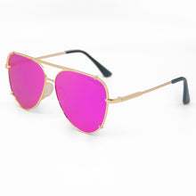 Load image into Gallery viewer, Cristina - Tangle Free - Mirrored Pink Aviator Sunglasses
