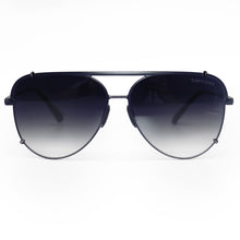 Load image into Gallery viewer, Cristina - Tangle Free - Faded Black Aviator Sunglasses
