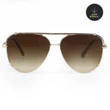 Load image into Gallery viewer, Cristina - Tangle Free - Faded Brown Aviator Sunglasses
