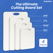 Load image into Gallery viewer, TRAPSKI Premium 1/2 Inch Thick HDPE Cutting Boards | Food-Grade Kitchen Prep Surface | Juice Grooves | Made in the USA
