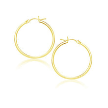 Load image into Gallery viewer, 14k Yellow Gold Polished Hoop Earrings (25 mm)

