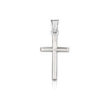 Load image into Gallery viewer, 14k White Gold High Polish Cross Pendant
