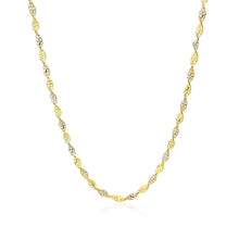 Load image into Gallery viewer, 2.0mm 14k Two-Tone Gold Singapore Chain
