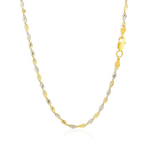 Load image into Gallery viewer, 2.0mm 14k Two-Tone Gold Singapore Chain
