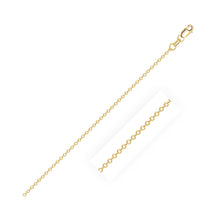 Load image into Gallery viewer, 14k Yellow Gold Diamond Cut Cable Link Chain 0.8mm
