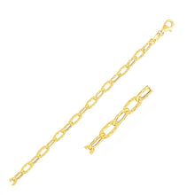 Load image into Gallery viewer, 14k Yellow Gold Anklet with Flat Hammered Oval Links
