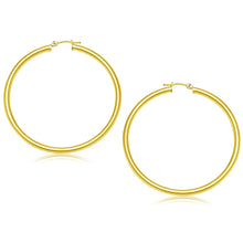 Load image into Gallery viewer, 14k Yellow Gold Polished Hoop Earrings (50 mm)
