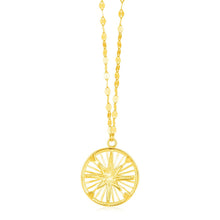 Load image into Gallery viewer, 14k Yellow Gold Necklace with Compass Pendant
