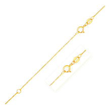 Load image into Gallery viewer, Double Extendable Box Chain in 14k Yellow Gold (0.6mm)
