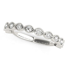 Load image into Gallery viewer, 14k White Gold Antique Style Diamond Wedding Band (3/8 cttw)
